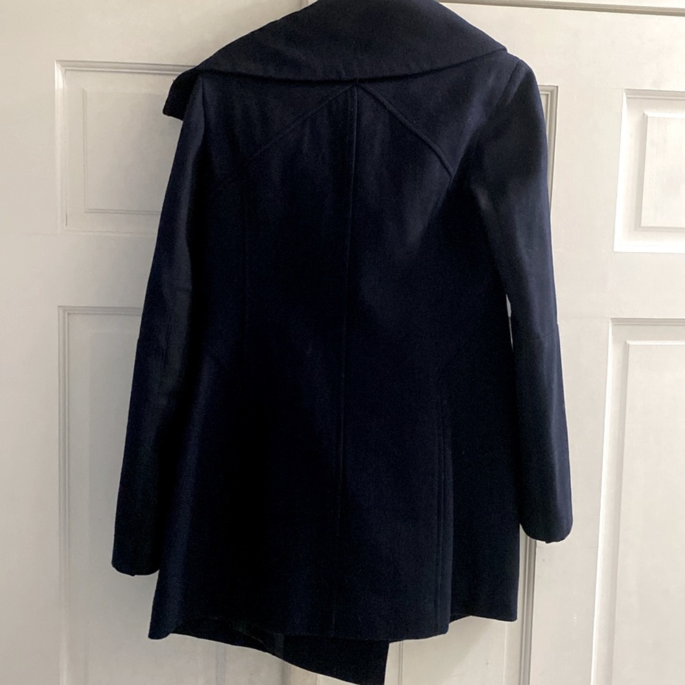 SAM EDELMAN // Navy Wool-Blend Pea Coat - Picture 3 of 9